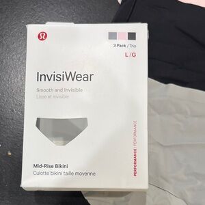 lululemon athletica InvisiWear Mid-Rise Bikini - Black and Gray Pack